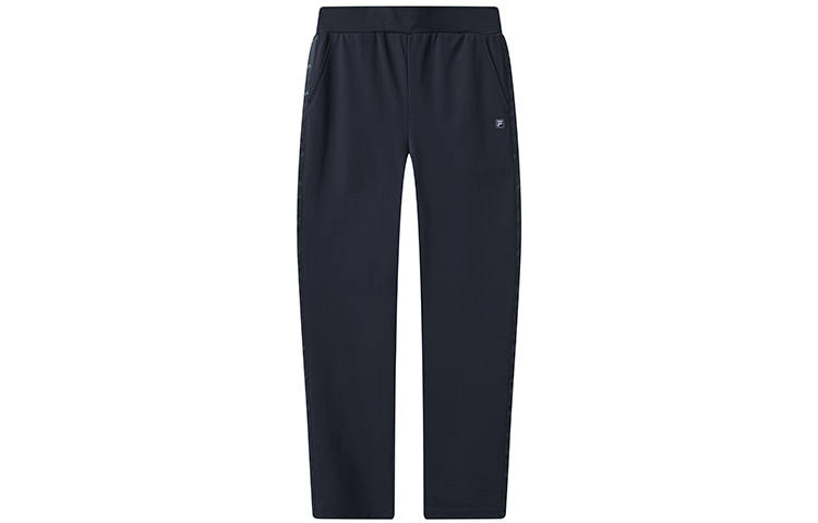 FILA Knitted Sweatpants Women's Legend Blue Thin Straight Fit Pants
