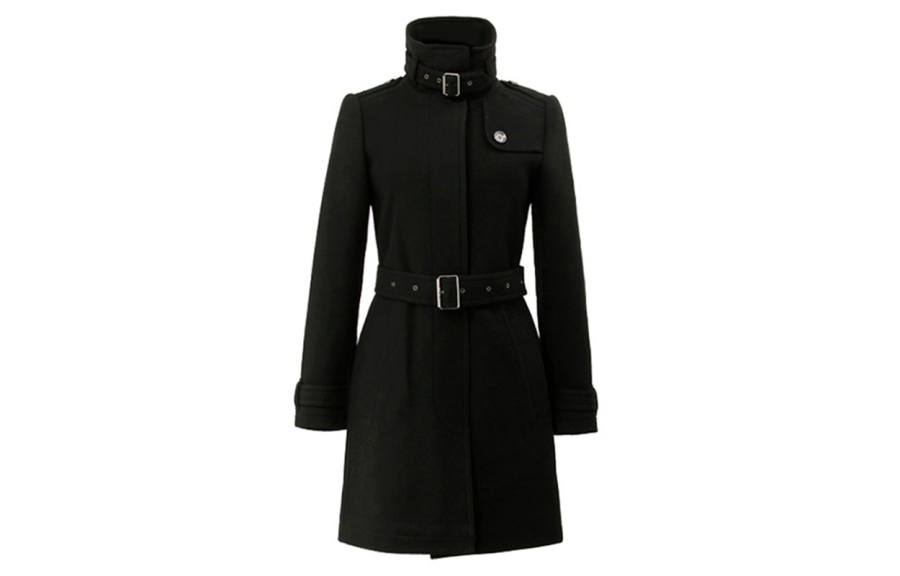 Burberry Velvet Jackets Women's Black Stand Collar Thickened