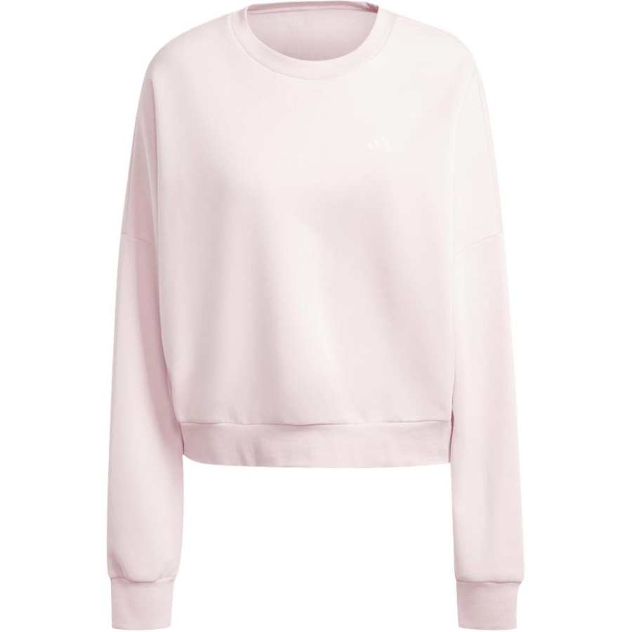Adidas Adidas Clothing Sweatshirts Women's Pink Crew Neck Moderate