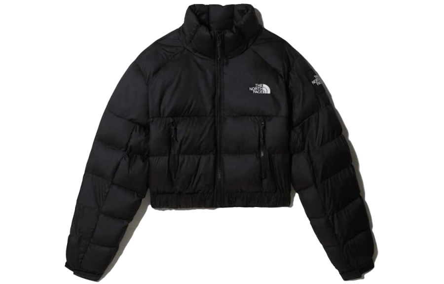 THE NORTH FACE Puffer Jackets Women's Black Stand Collar Moderate Puffer Jacket