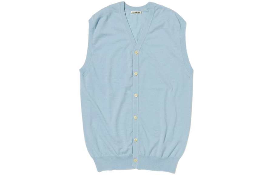 Auralee SS24 Vest Women's Light Blue