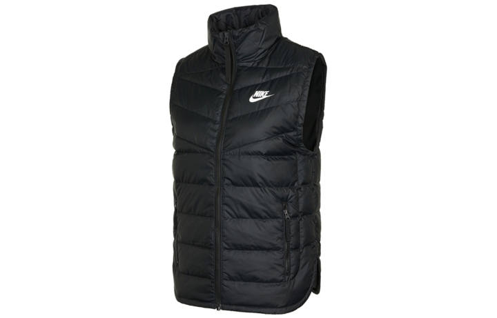 Nike Nike Down Vests Women's Black Stand Collar Moderate Urban Techwear