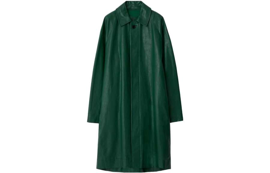 Burberry Long Sleeved Leather Car Coat