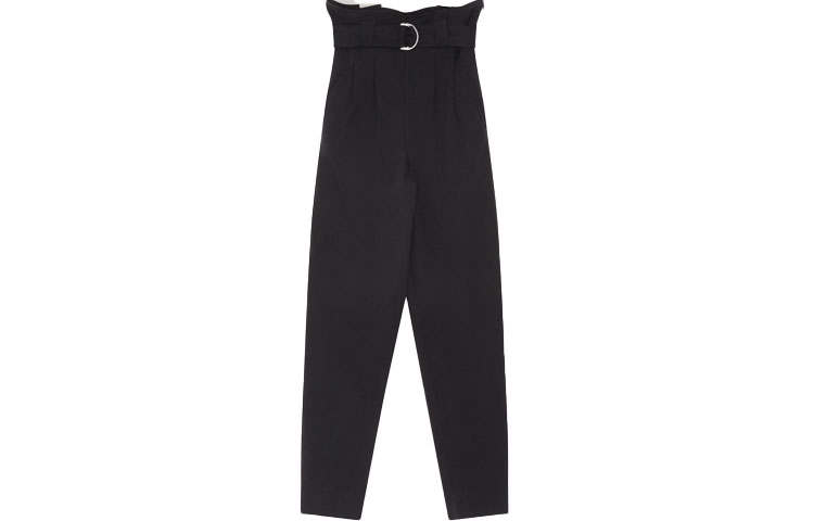 GANNI Casual Pants Women's Black Moderate Straight Fit Pants