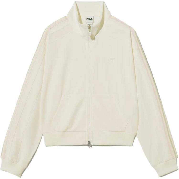 FILA Sweatshirts Women's Ecru Stand Collar Moderate