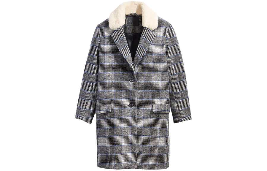 Levis Levi’s Coats Women's Gray Plaid