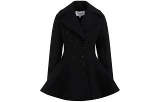 Alaia Coats Women's Black Lapel Moderate