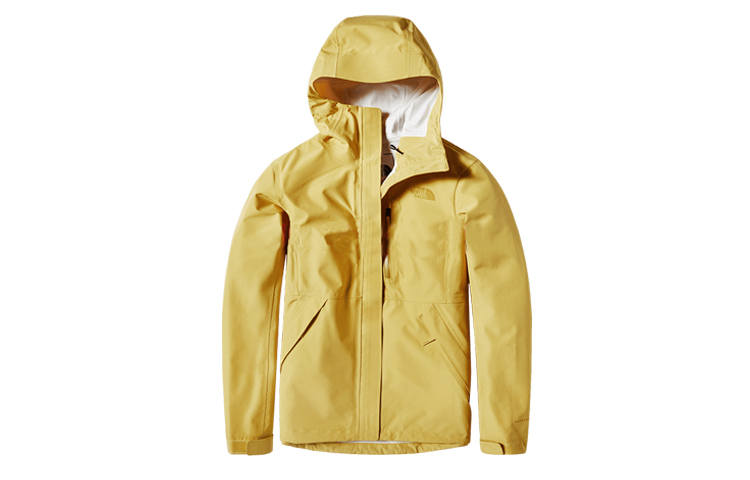 THE NORTH FACE Windbreaker Jackets Women's Yellow Hooded Moderate