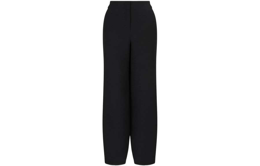 EMPORIO ARMANI Casual Pants Women's Black Moderate Straight Fit Pants