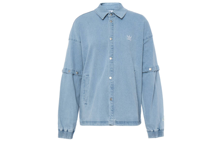 Adidas Originals ALWAYS ORIGINAL DENIM TRACK Denim Jacket Women's Gray Blue