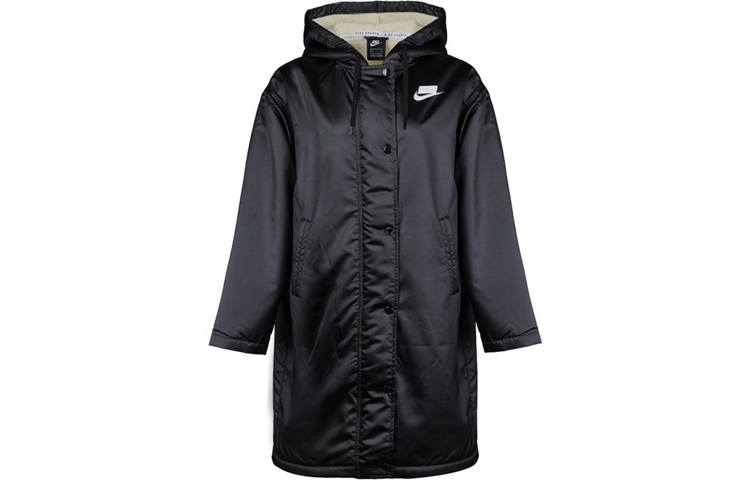 Nike Nike Velvet Jackets Women's Black Hooded Moderate