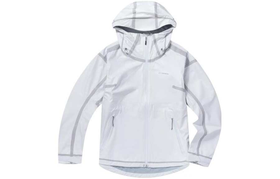 Columbia Outdoor Hiking Waterproof Windproof Breathable Rainproof Lightweight Windbreaker Jacket Women's Gray