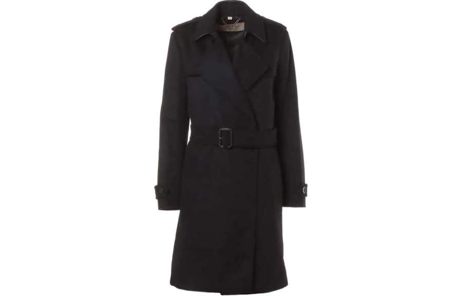 Burberry Coats Women's Black Lapel Moderate