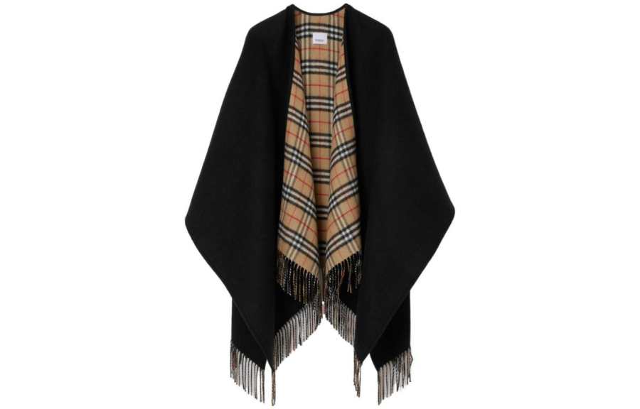 Burberry Burberry check wool reversible cape