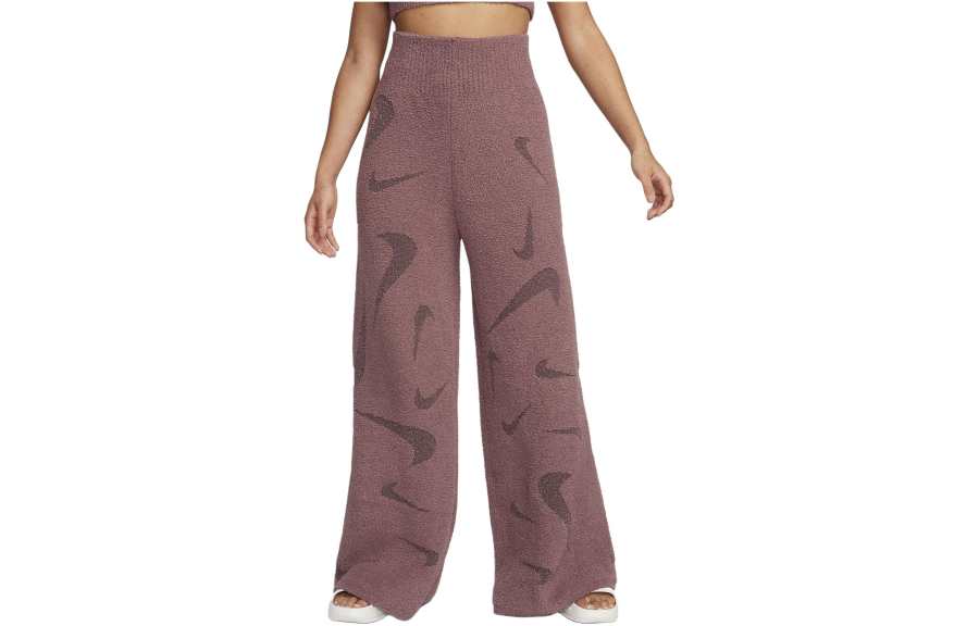 Nike Nike Sportswear Phoenix Cozy Bouclé Casual Pants Women's Plum Blossom Erosion