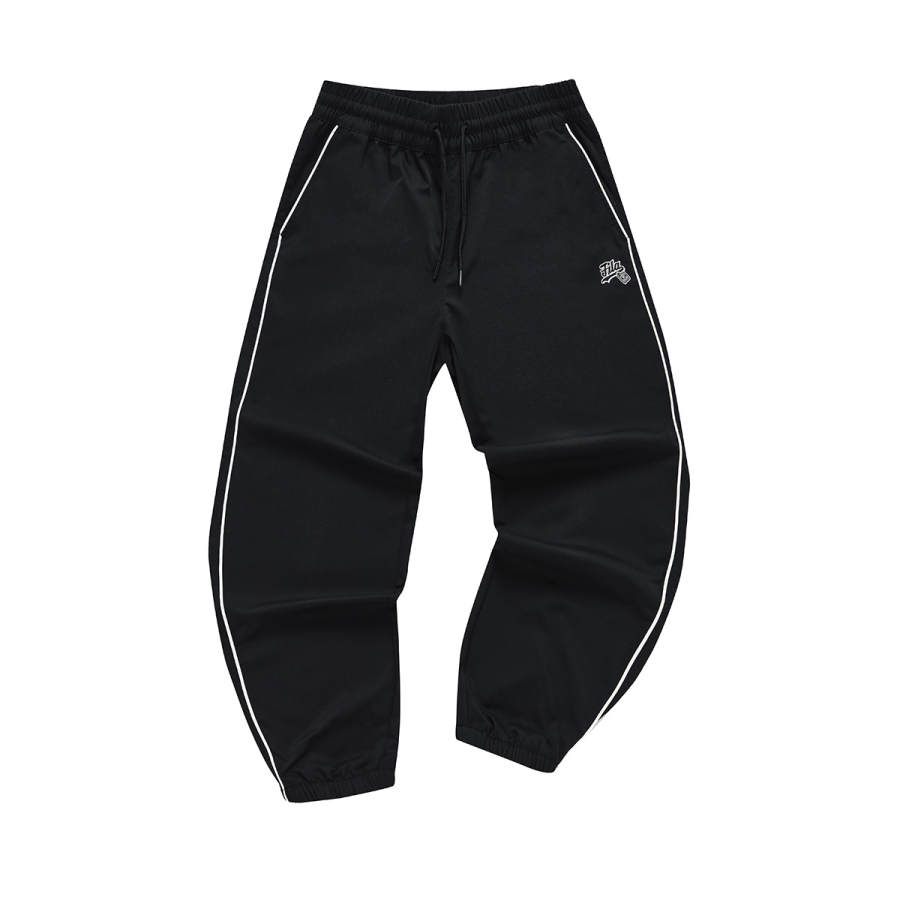 FILA FUSION Knitted Sweatpants Women's Black Moderate Cuffed Pants