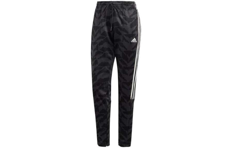Adidas Adidas Knitted Sweatpants Women's Carbon Black Moderate Straight Fit Pants