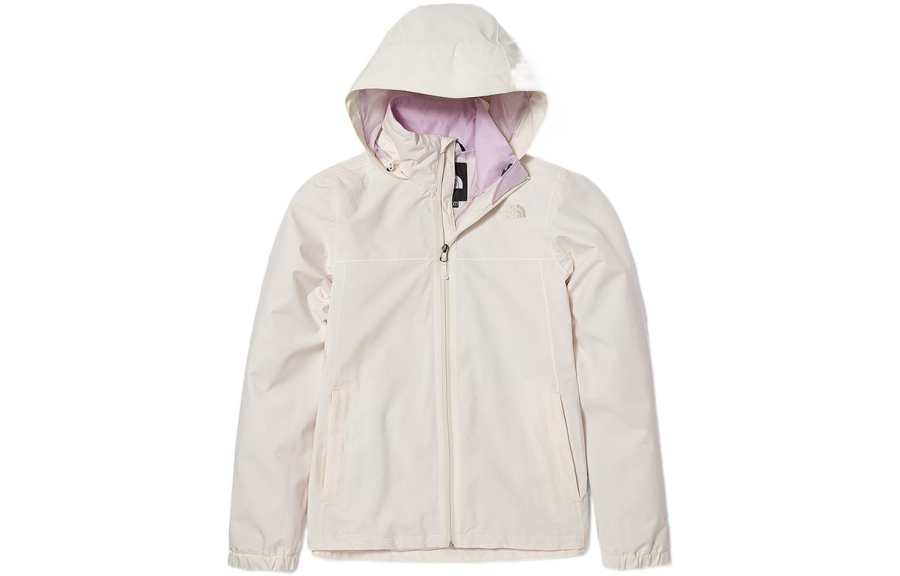 THE NORTH FACE Outdoor Hiking Waterproof, Windproof, And Breathable Windbreaker Jacket Women's White