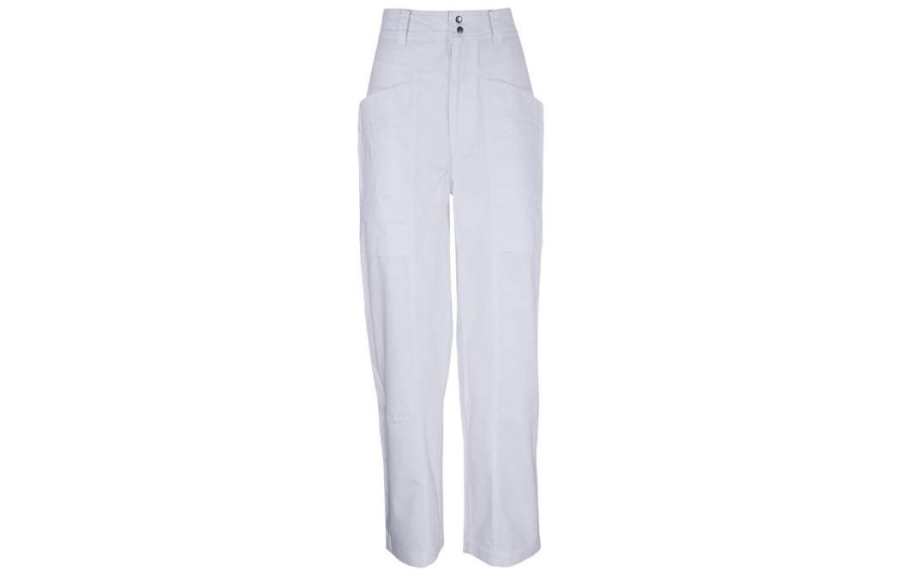 ISABEL MARANT Casual Pants Women's White Moderate Straight Fit Pants