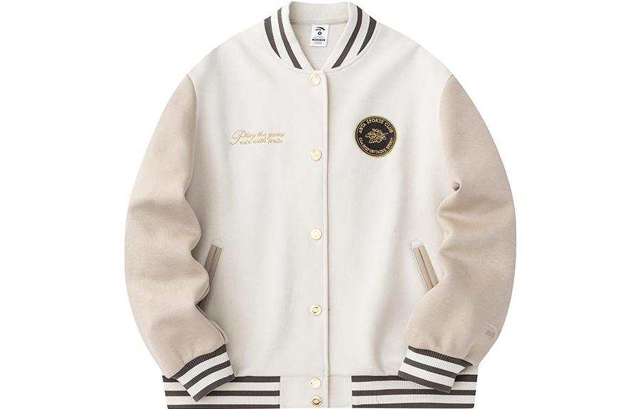 Anta Life Collection Baseball Jacket Women's Nude Apricot White