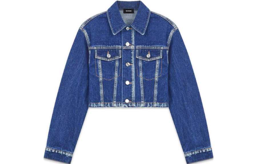 WE11DONE WE11DONE Cropped Coats Women's Blue Lapel Moderate