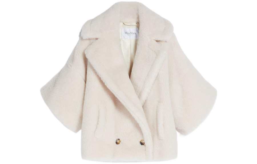MaxMara SS23 Chinese New Year Cropped Coats Women's White Lapel Moderate