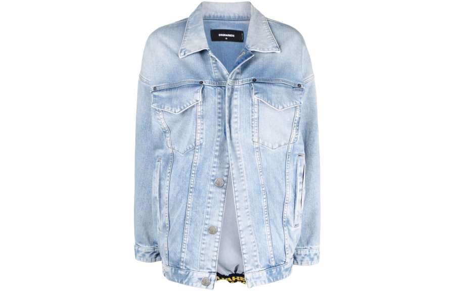 DSQUARED 2 DSQUARED 2 Logo Waistband Buttoned Denim Jacket