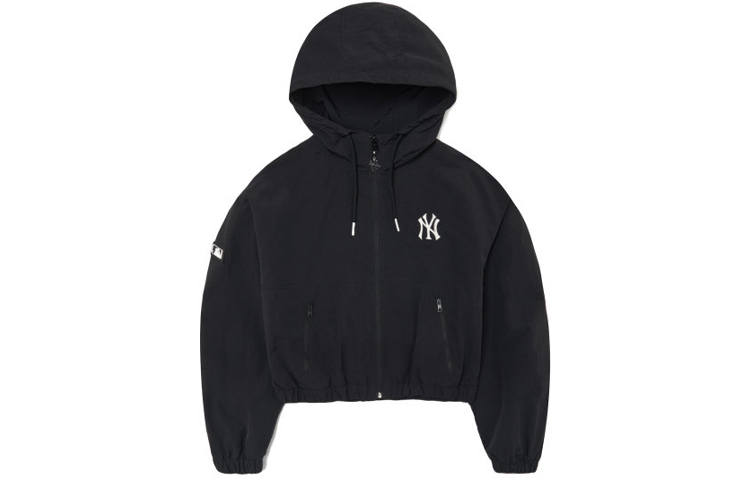 MLB Cropped Coats Women's Black Hooded Moderate