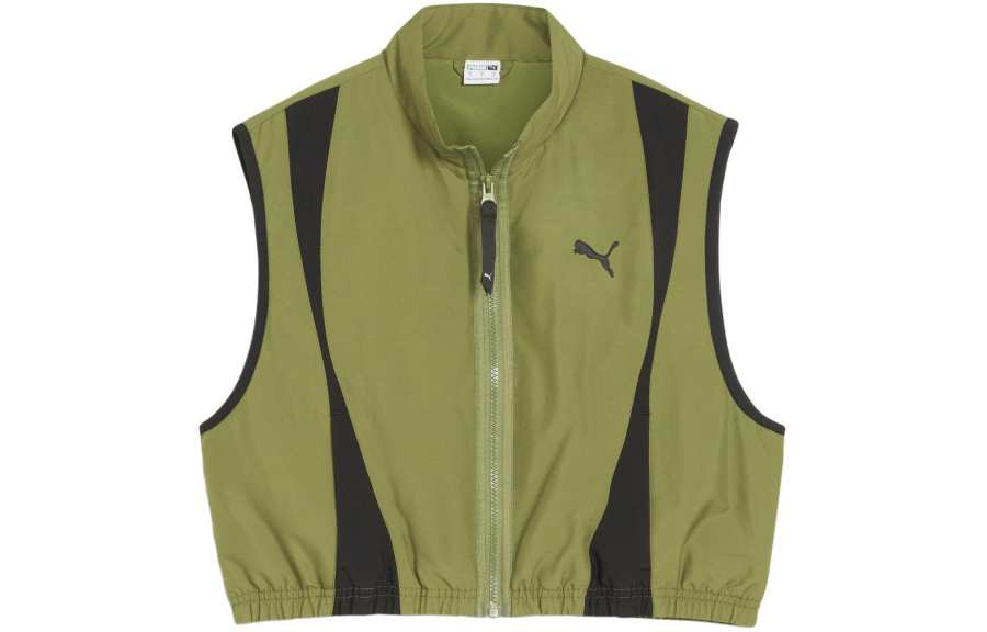 PUMA DARE To WOVEN VEST Women's Olive Green