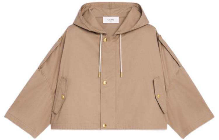CELINE CELINE SS22 Cropped Coat Women's Brown