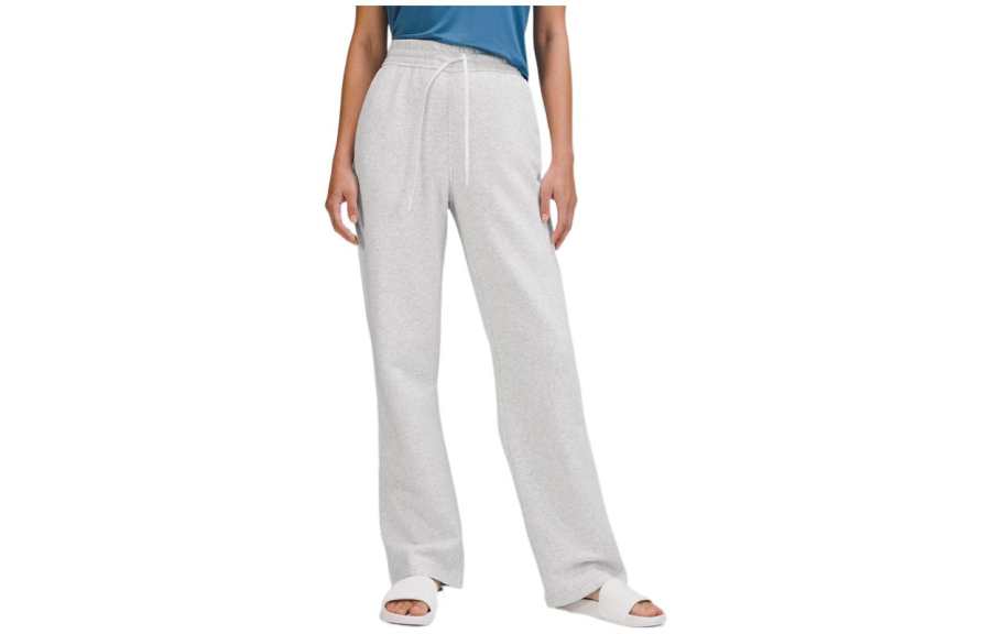 Lululemon Loungeful Casual Pants Women's Light Gray Moderate Straight Fit Pants