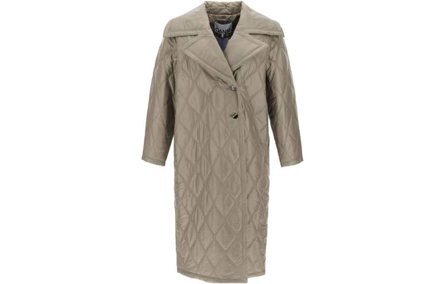 GANNI Ganni quilted recycled-shell coat