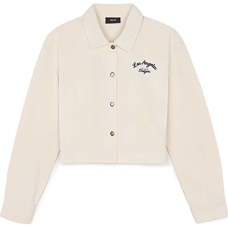 MLB MLB Denim Jackets Women's Cream Lapel Moderate Other
