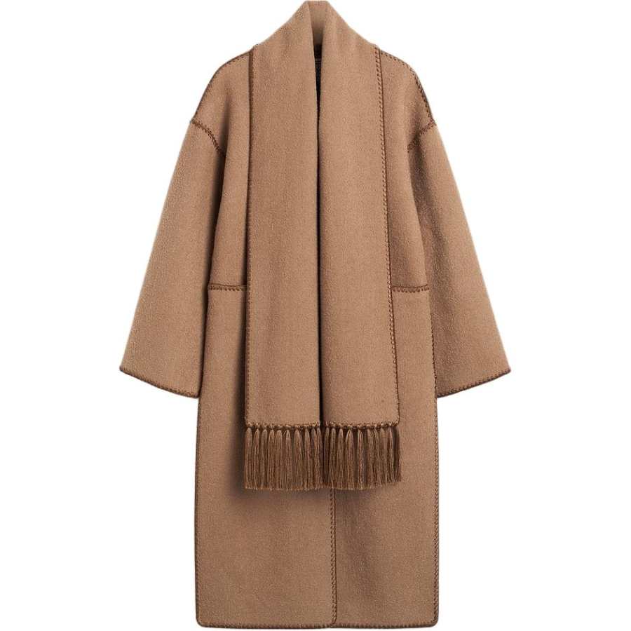 Toteme embroidered scarf coat