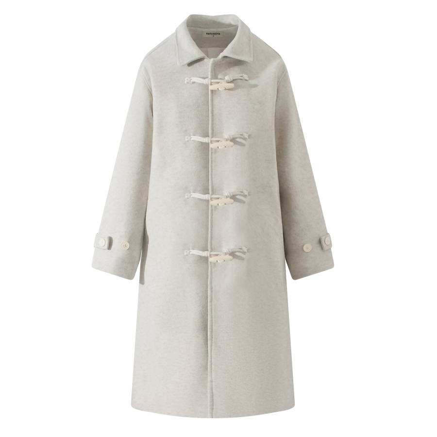 PAVLISOVA Coats Women's Lapel Thickened Straight Fit