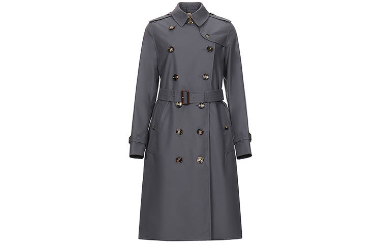 Burberry Trench Coat Women's Medium Gray