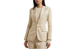 Ralph Lauren Collection SS24 Business Suit Coat Women's Ecru
