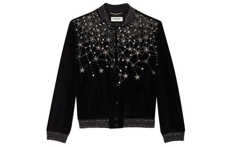 SAINT LAURENT Baseball Jacket Women's Black