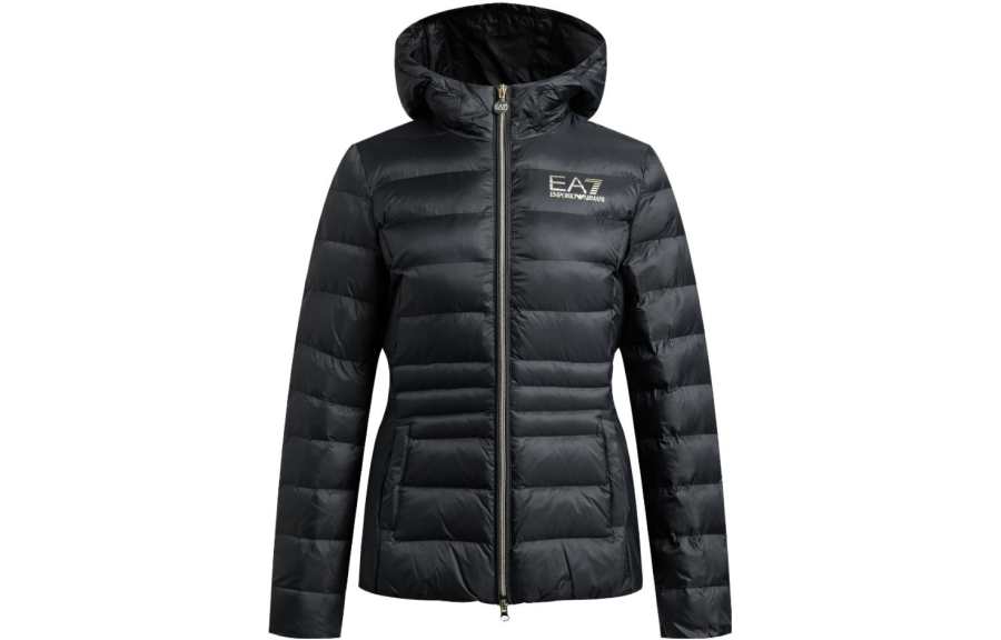EMPORIO ARMANI EA7 FW23 Puffer Jacket Women's Black