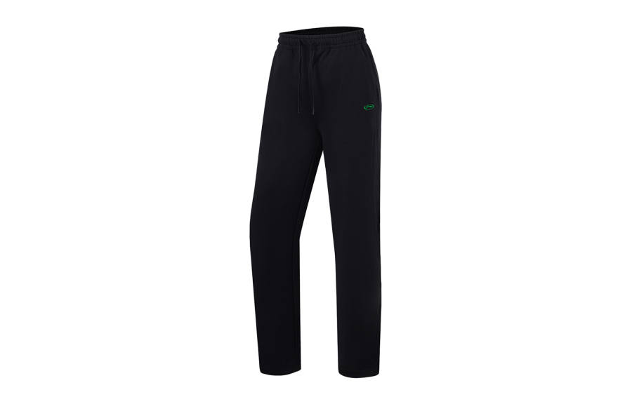 Li-Ning Li Ning Fitness Series Knitted Sweatpants Women's Black Moderate Straight Fit Pants