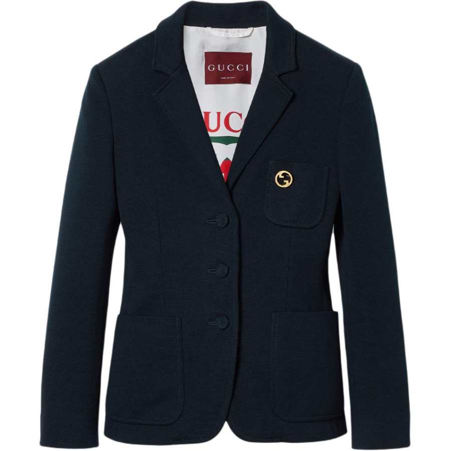 GUCCI GUCCI Logo Plaque Slim Fit Jacket