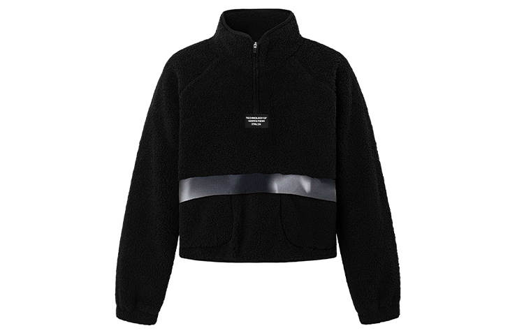 Kappa Velvet Jackets Women's Stand Collar Thickened And Fleece Lined