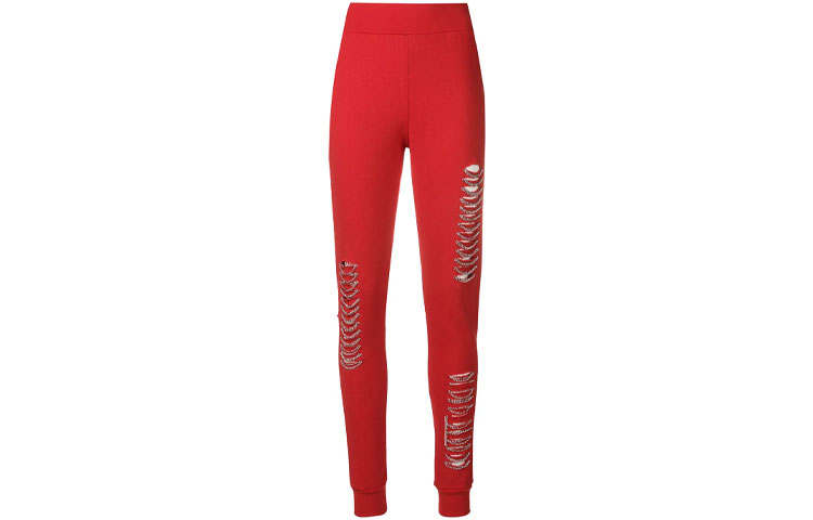 PHILIPP PLEIN Knitted Sweatpants Women's Red