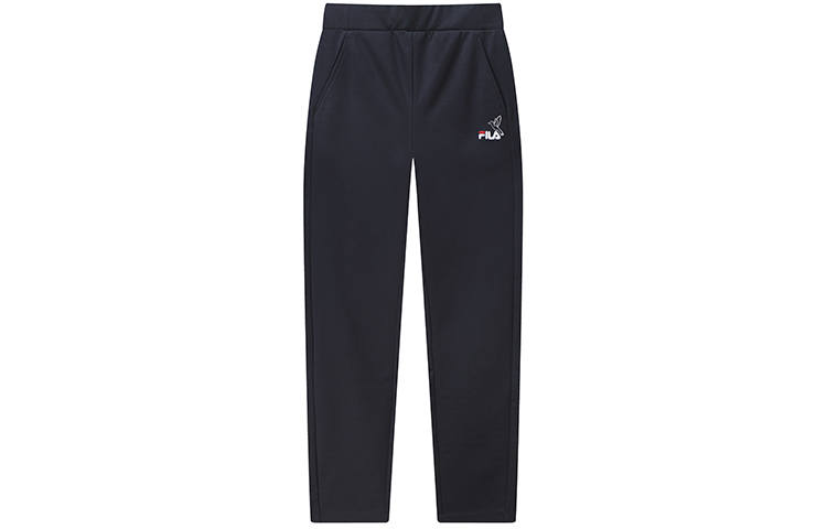 FILA Knitted Sweatpants Women's Legend Blue Moderate Straight Fit Pants