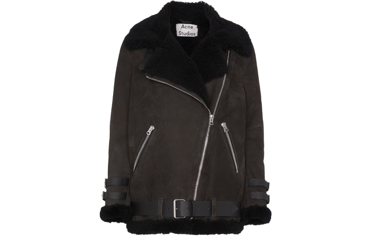 Acne Studios Acne Studios Leather Jackets Women's Black Lapel Moderate