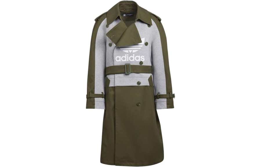 adidas originals Women's Logo Trench Coat Brown
