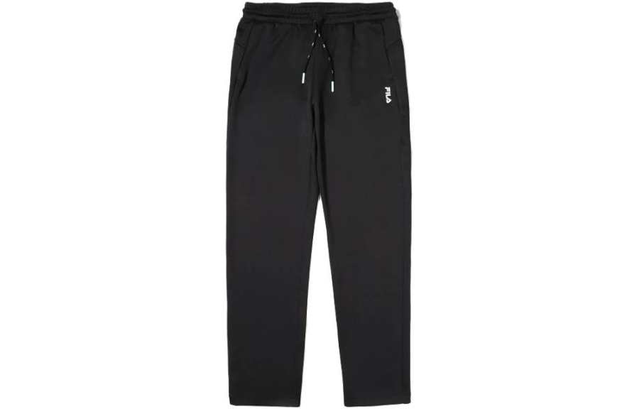 FILA Knitted Sweatpants Women's Black Moderate Straight Fit Pants