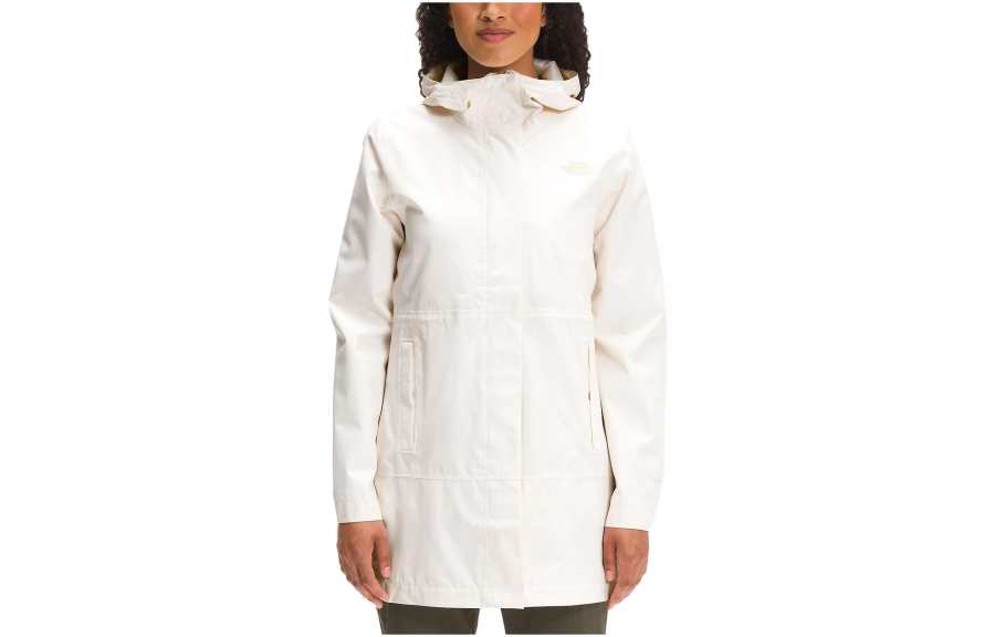 THE NORTH FACE Coats Women's White Hooded Moderate Straight Fit