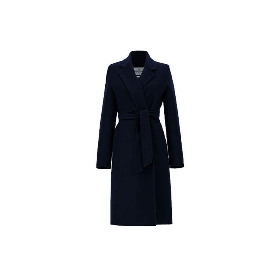 MaxMara Velvet Jackets Women's Navy Blue Lapel Moderate