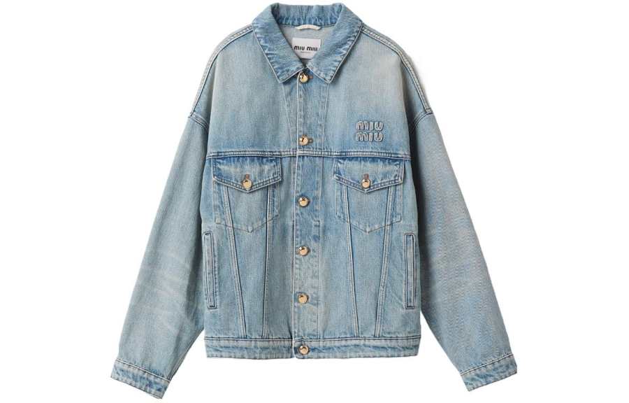 MIU MIU FW23 Denim Jacket Women's Blue